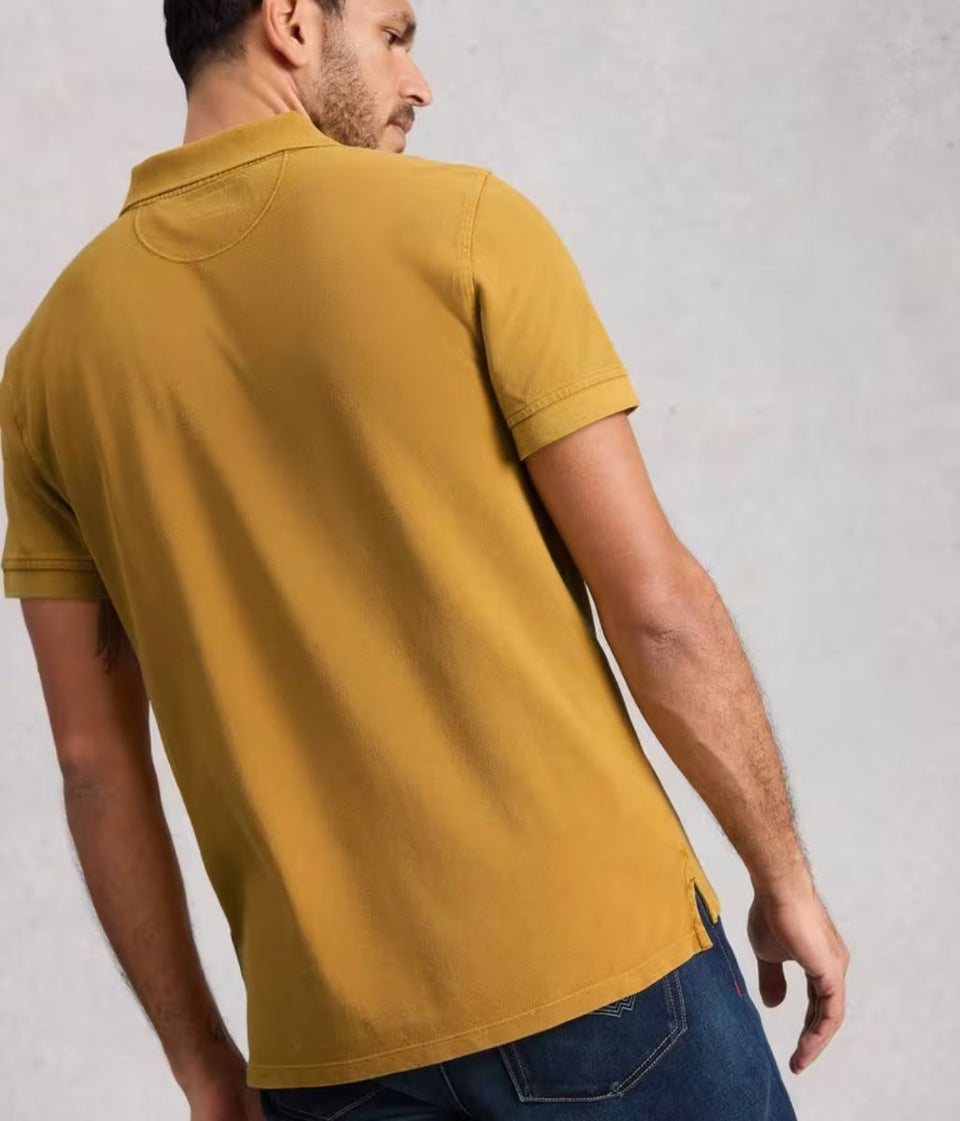 Mens Ochre Cotton Polo Shirt