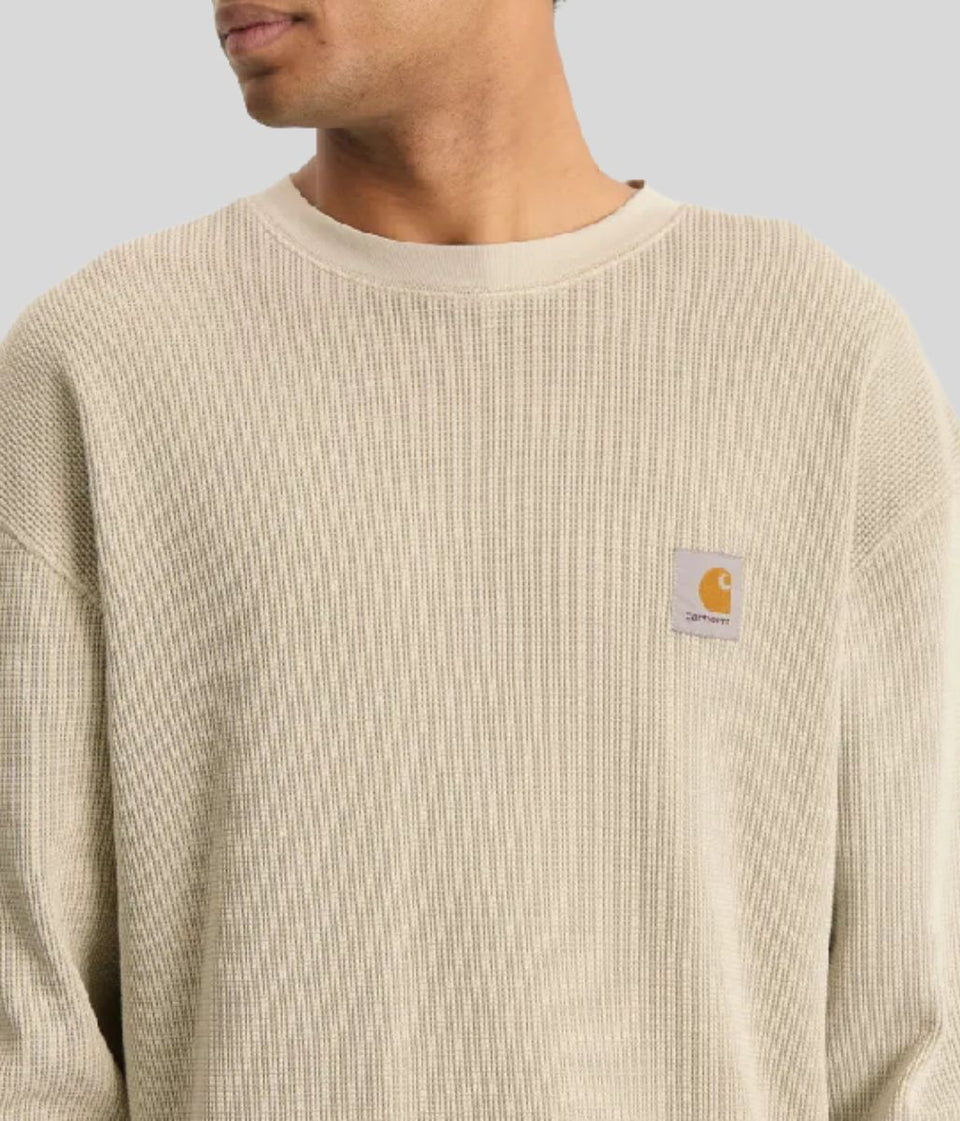 Beige Carhartt Vista Waffle Long Sleeve Top