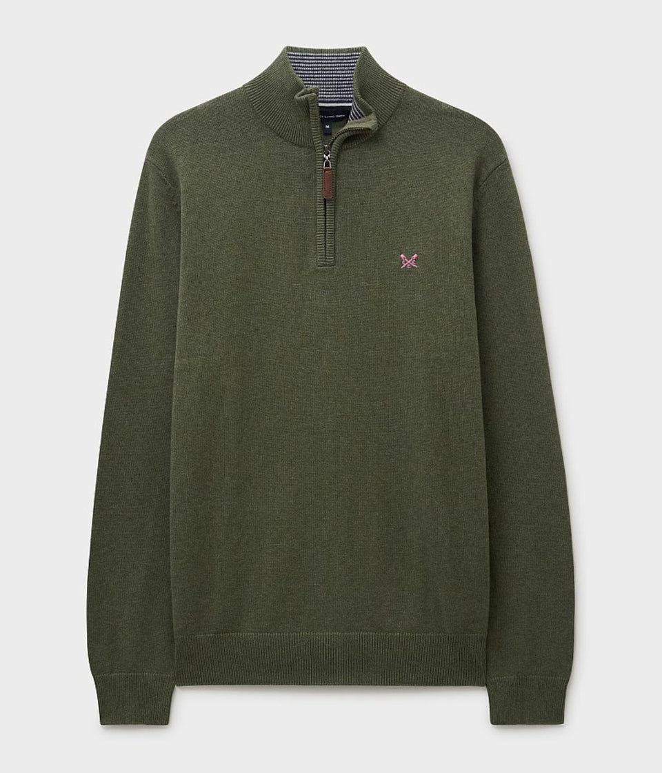 Thyme Mens Cotton Half Zip Jumper