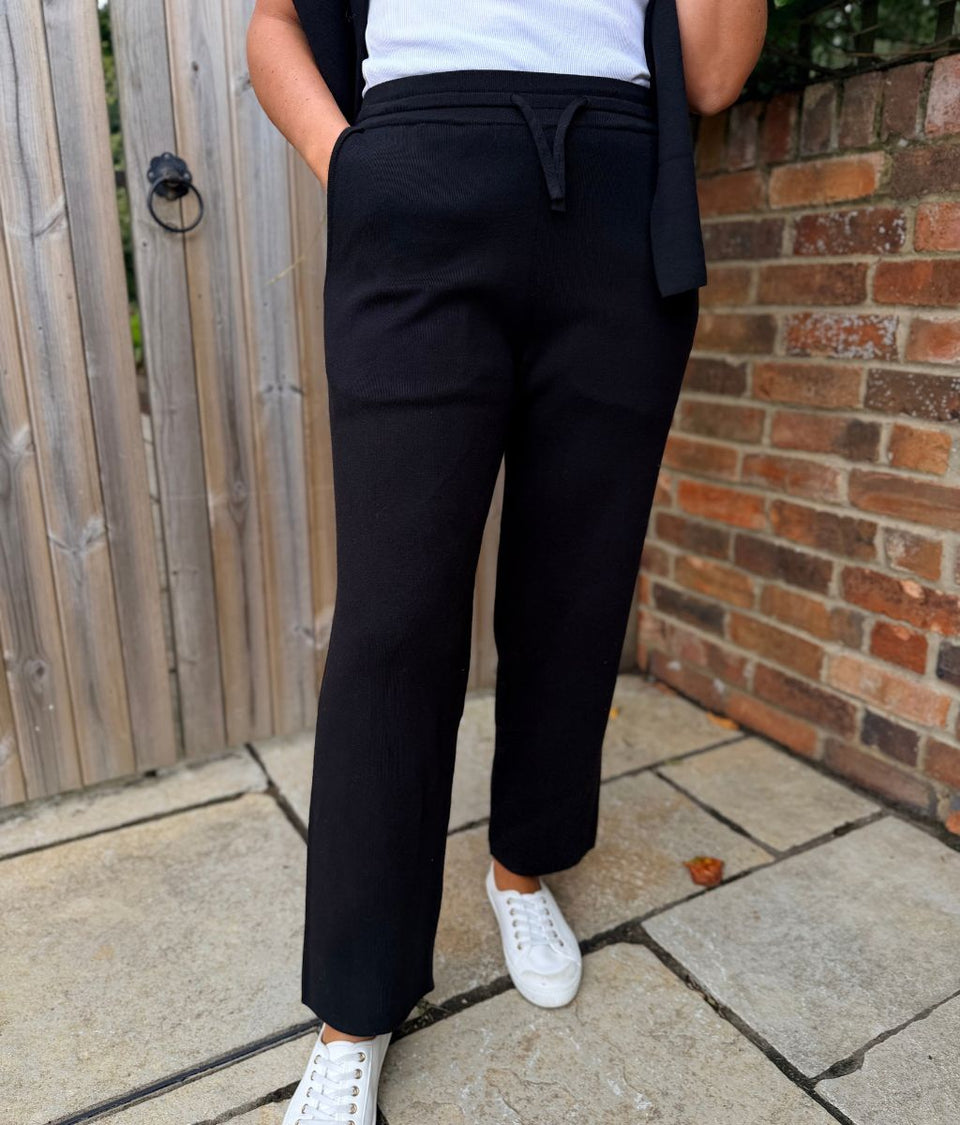 Black Knitted Joggers Co-Ord