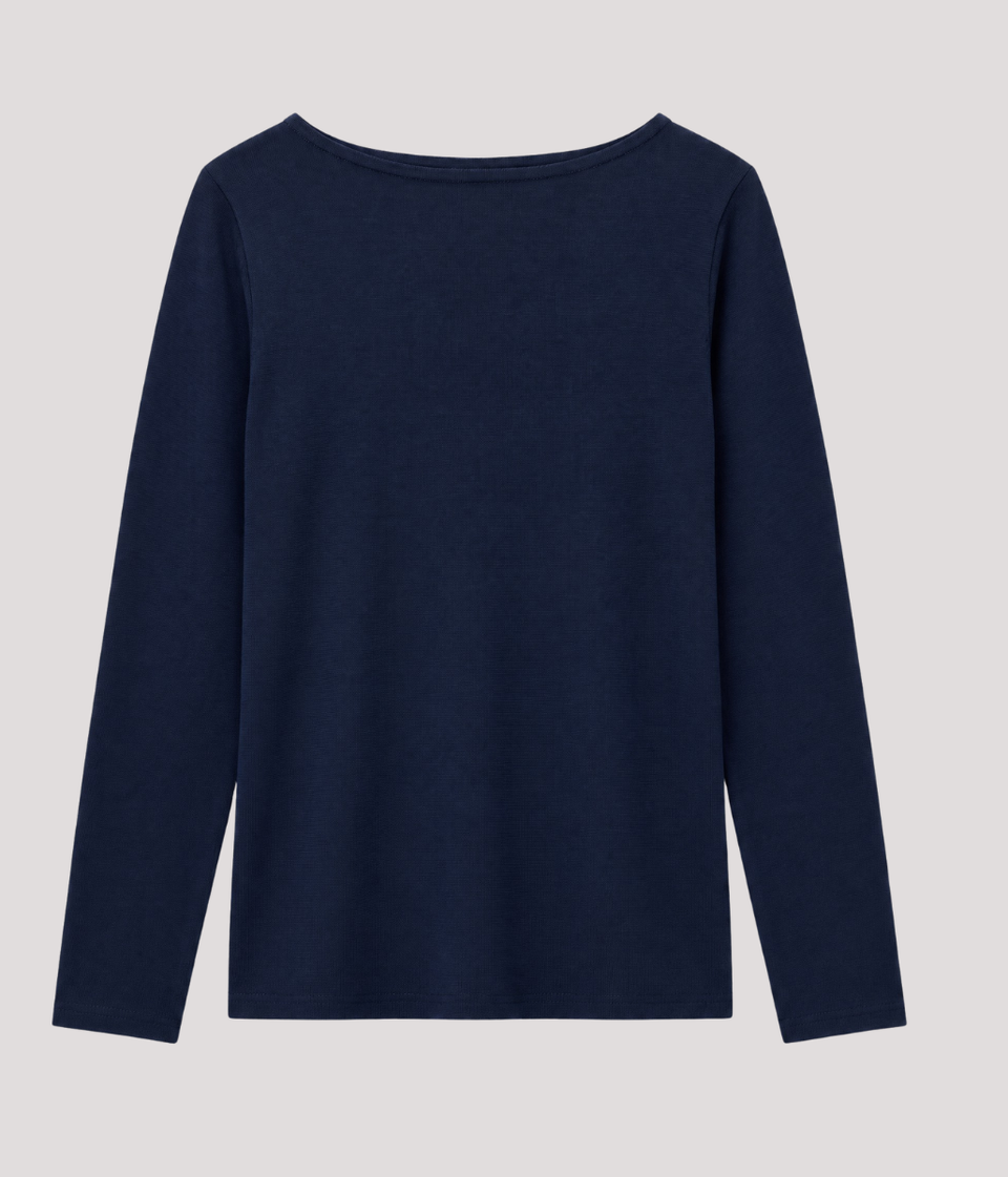 Navy Cotton Tunic Style Jumper