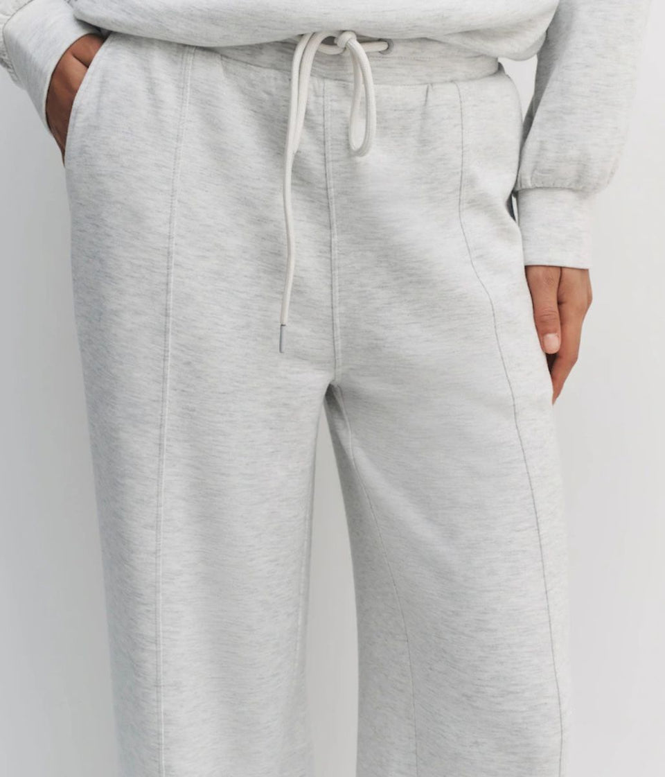 Grey Marl Wide Leg Jersey Joggers