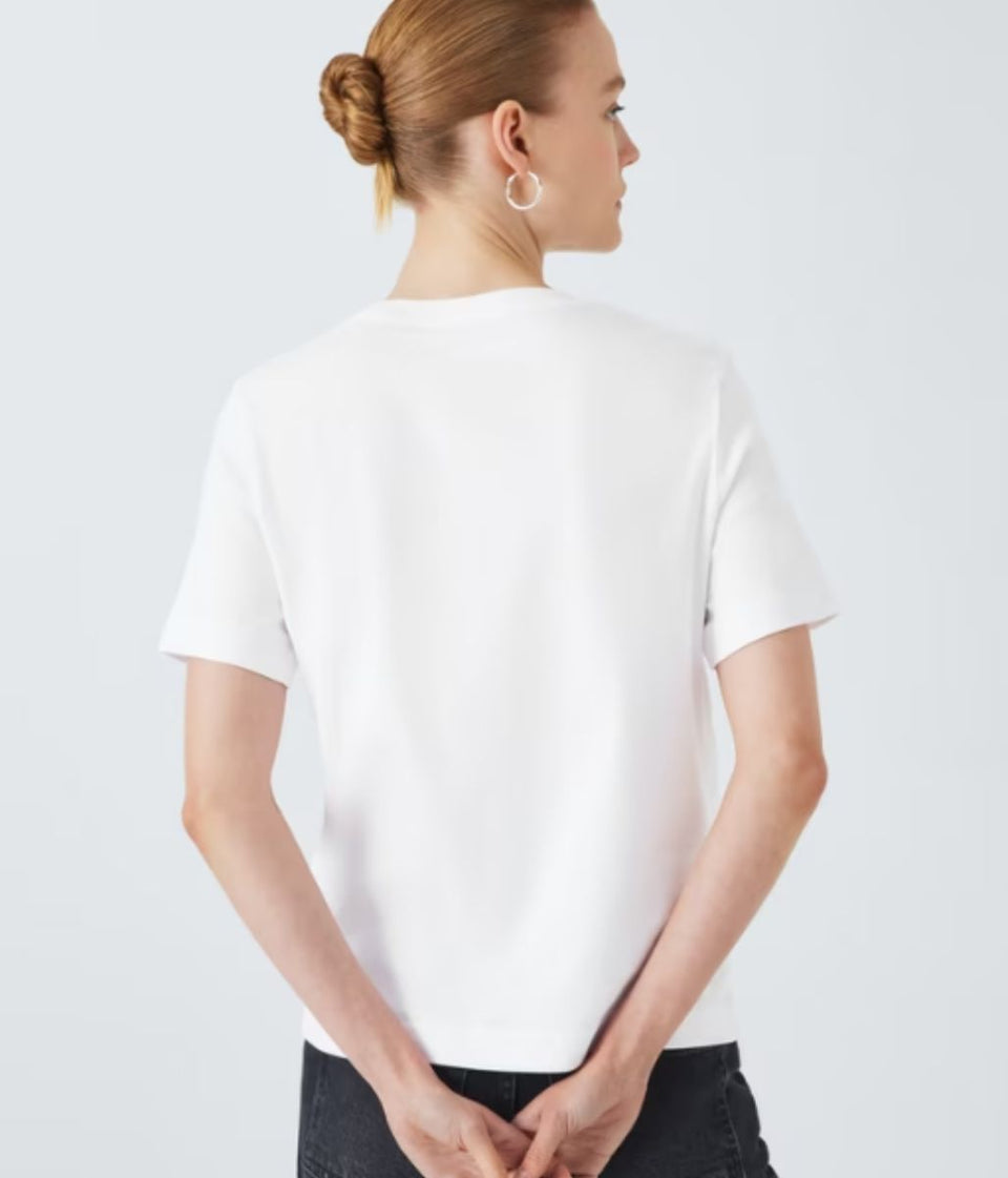 White Organic Cotton Short Sleeve T Shirt