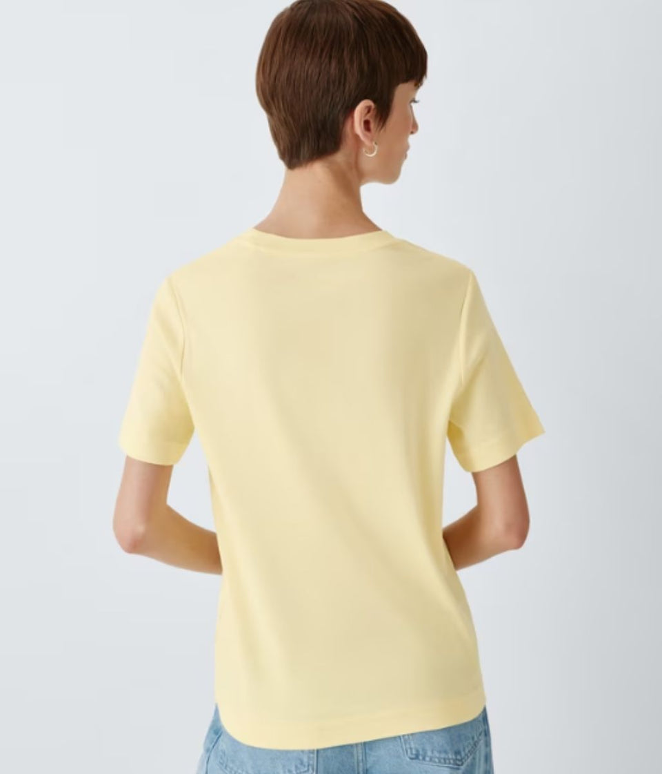 Yellow Organic Cotton Short Sleeve T Shirt