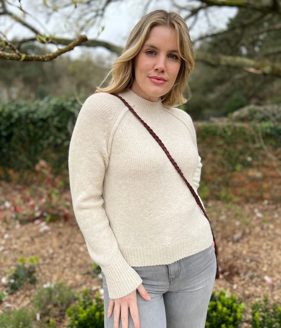 Natural Textured Wool Blend Jumper