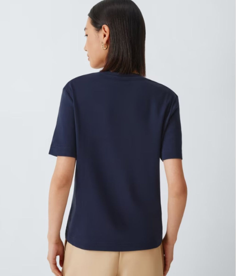 Navy Organic Cotton Short Sleeve T Shirt