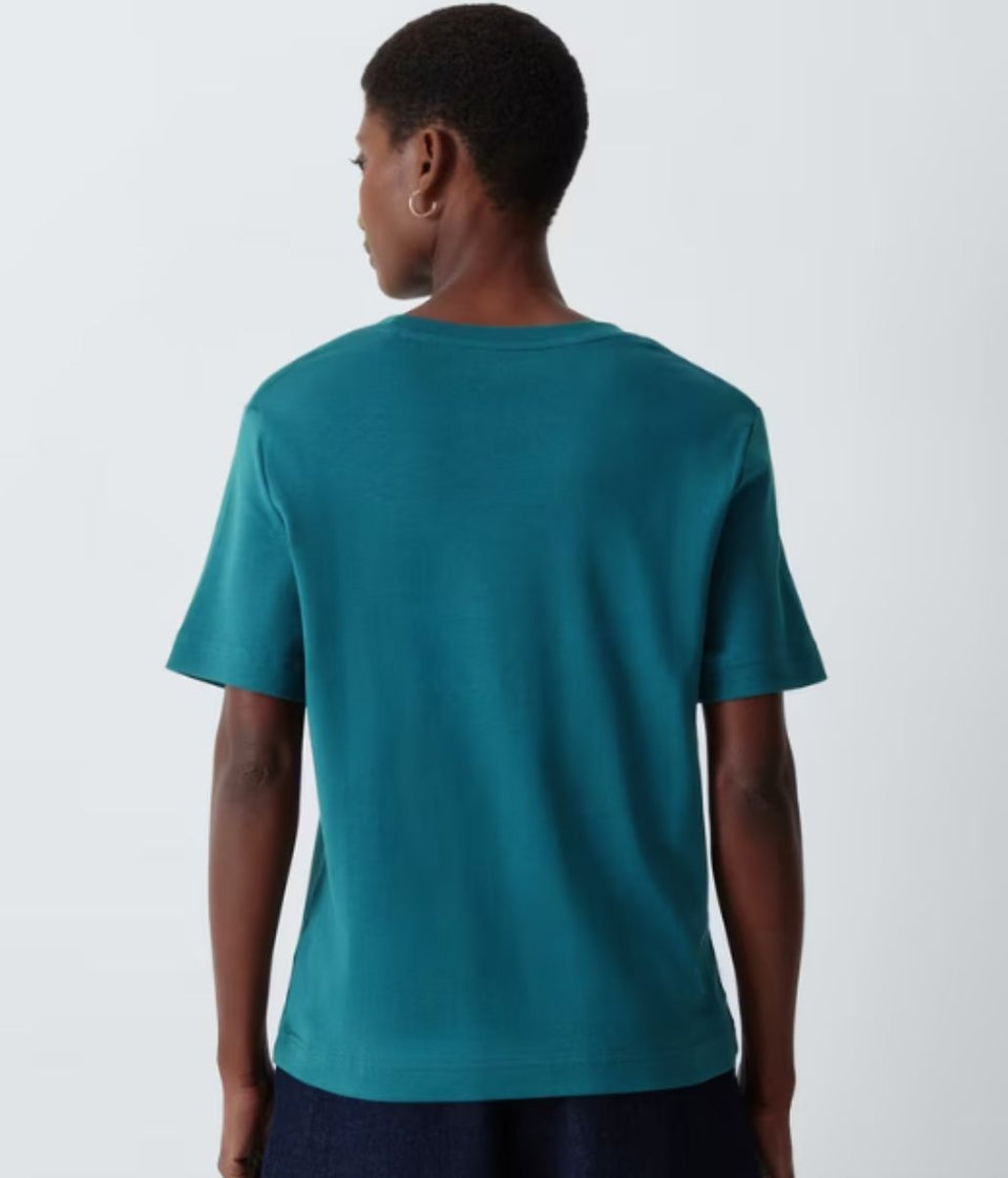 Teal Organic Cotton Short Sleeve T Shirt