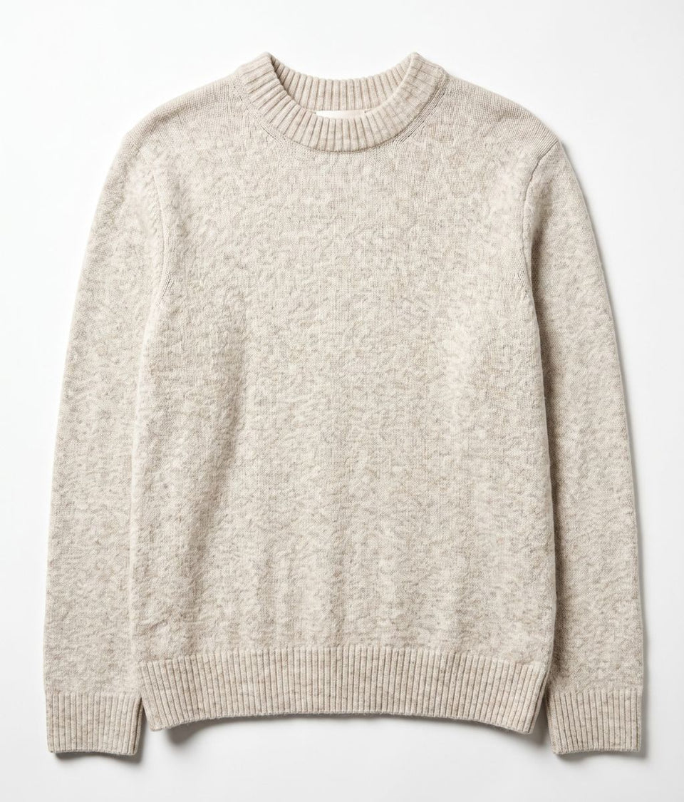 Mens Natural Crew Neck Jumper