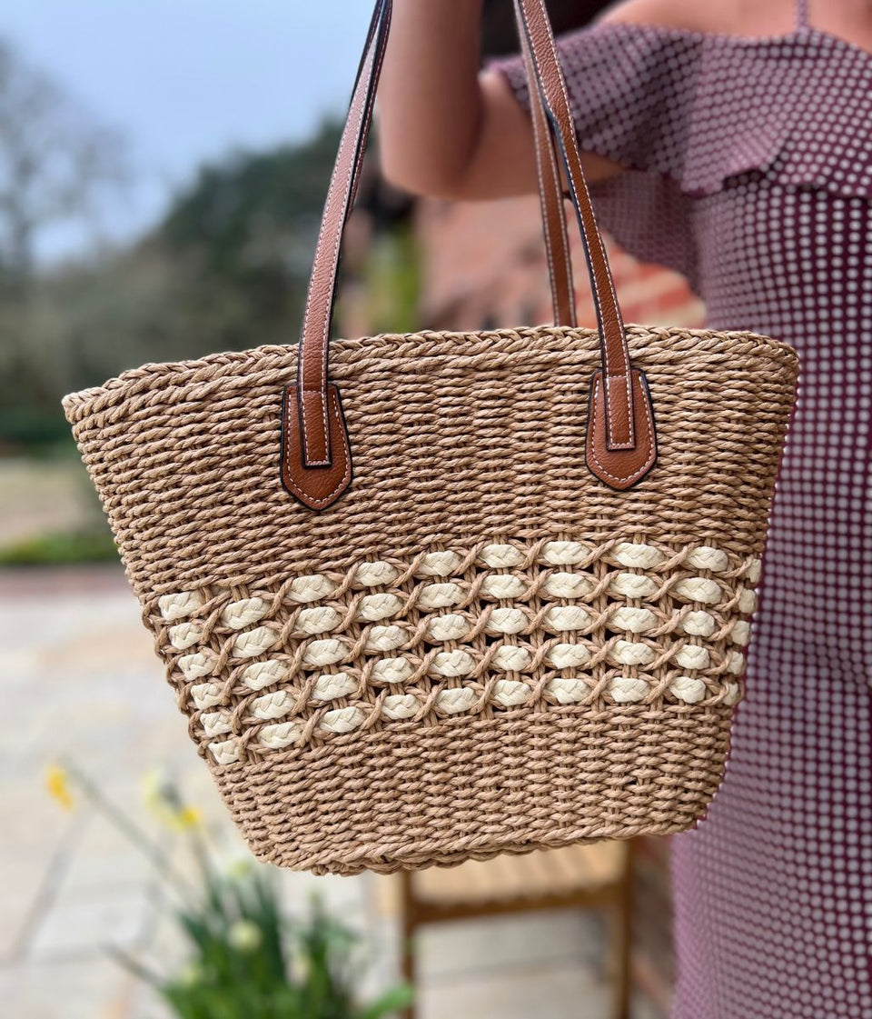 Natural Raffia Shopper Bag