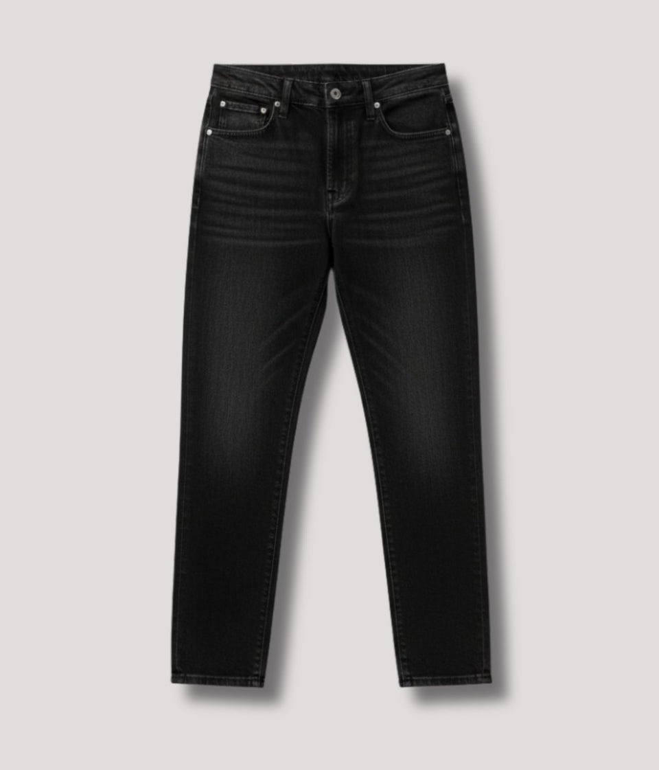 Black Skye High Waisted Straight Jeans