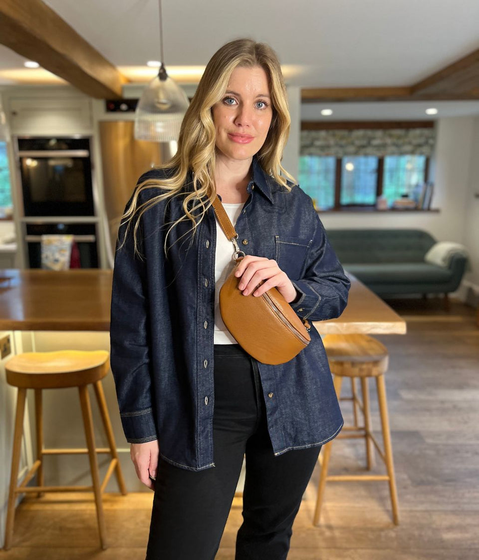 Indigo Blue Oversized Denim Shirt