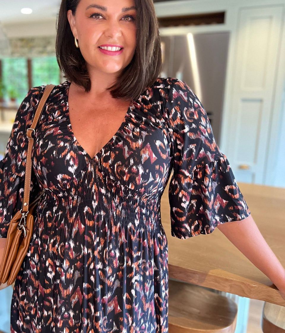 Black Naples Midaxi Dress