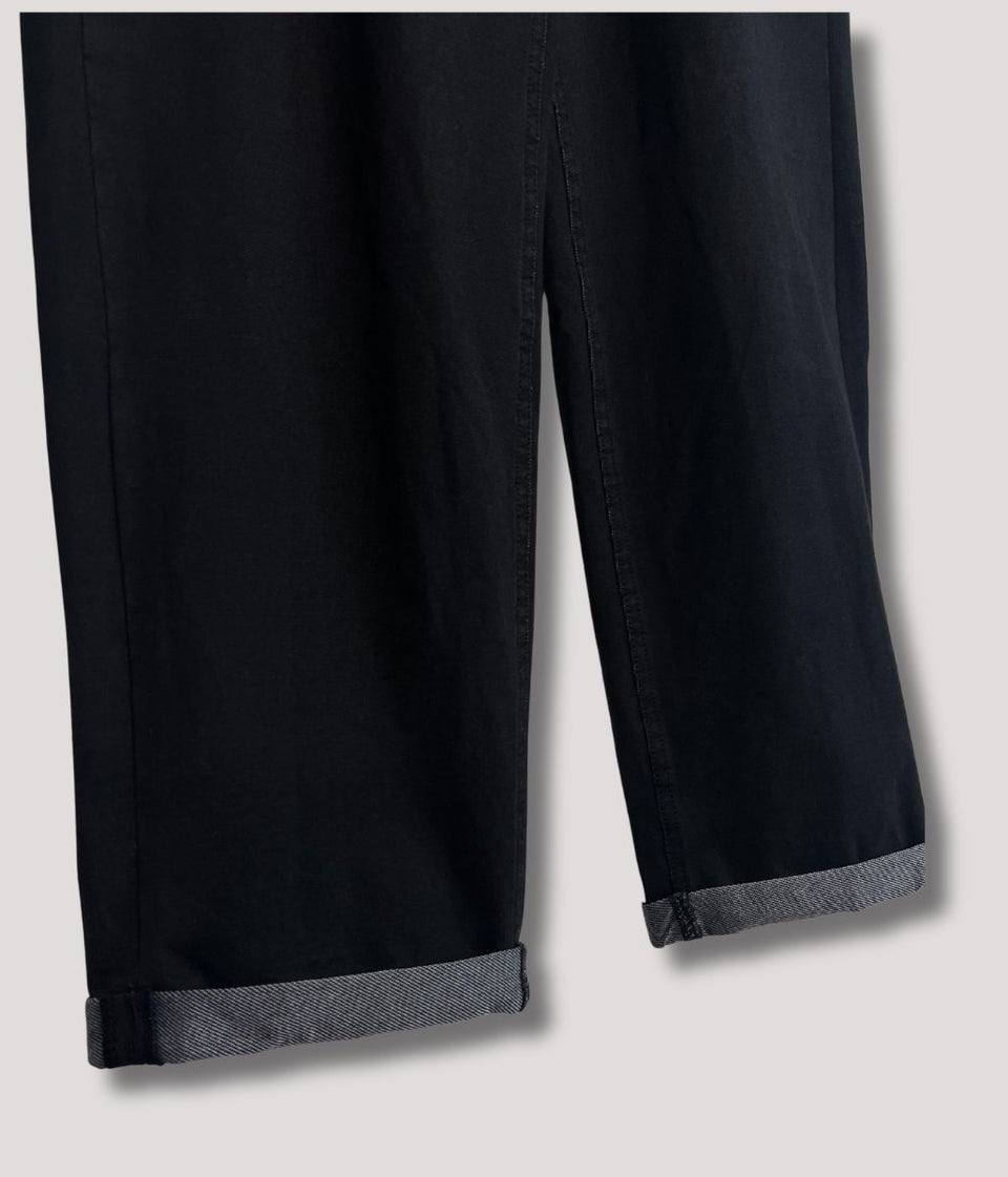 Black Cotton Rich Straight Leg Jogger Trousers