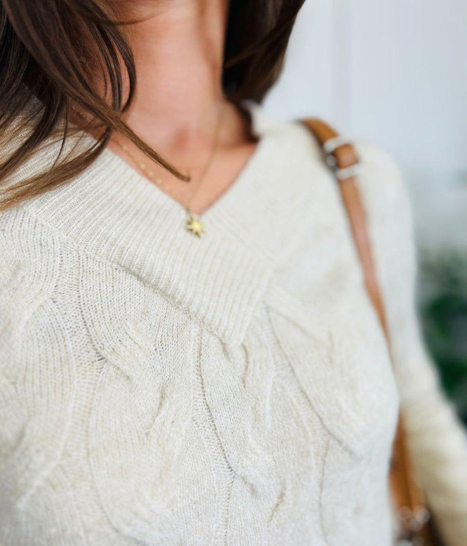 Natural Cable Twist Jumper