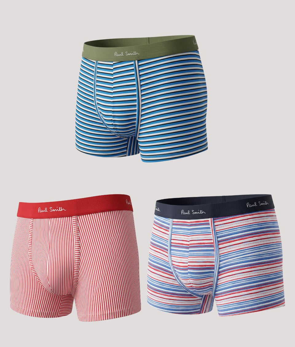 Designer Cotton Blend Stretch Boxers - 3 Pack Mixed Selection