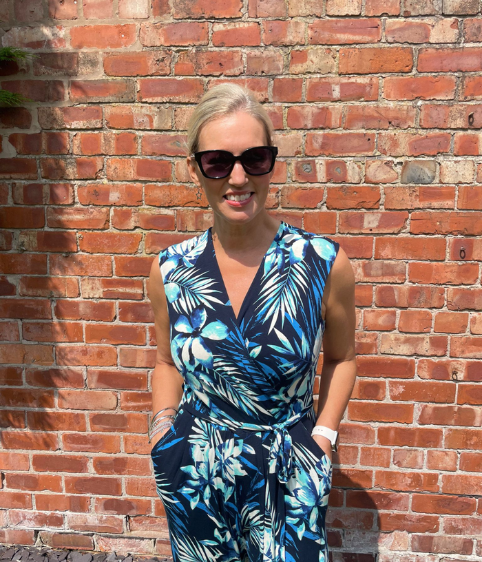 Oasis tropical clearance wrap jumpsuit