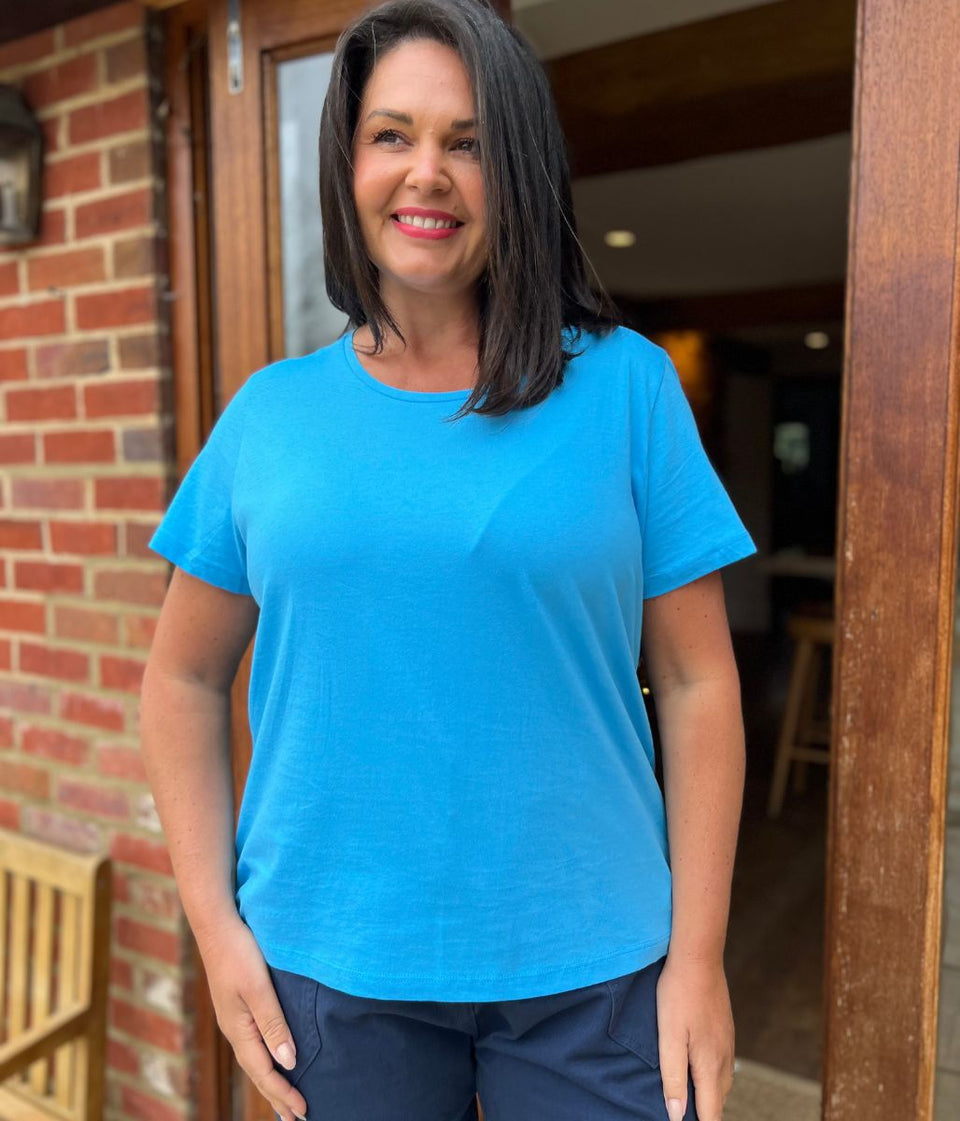 Turquoise Essential Cotton Tee