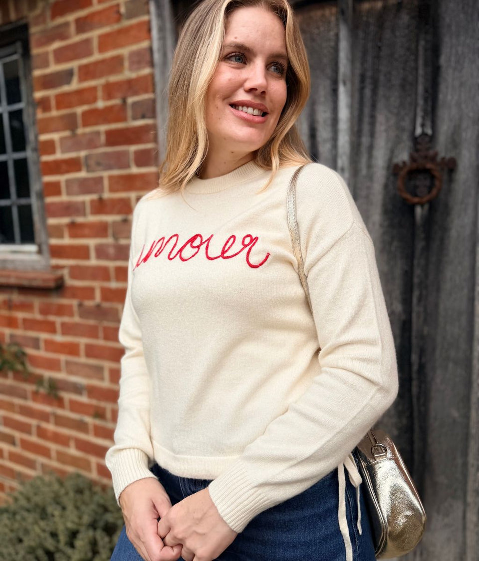 Ivory Soft Amour Script Jumper
