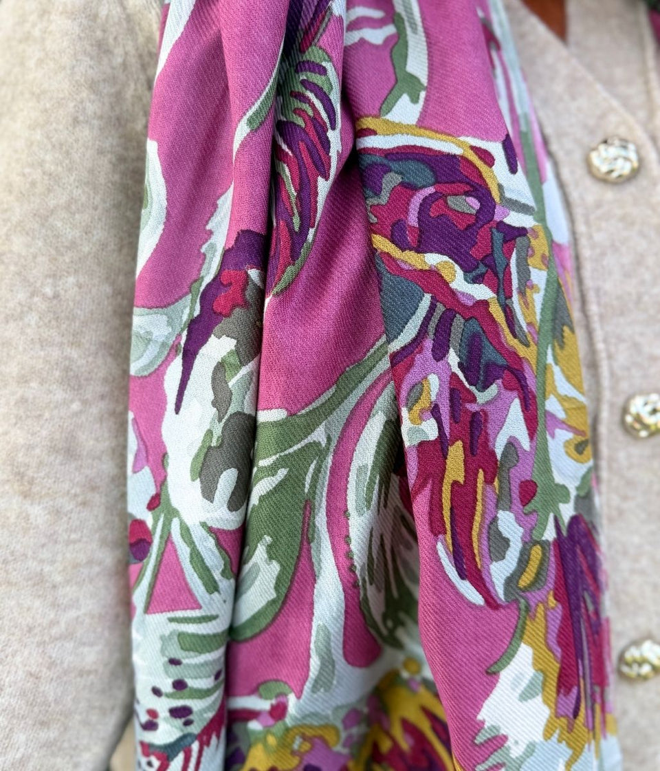 Earth Botanical Print Scarf