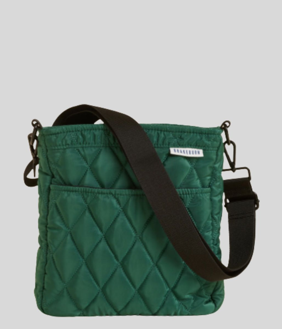 Brakeburn Green Quilted Crossbody Bag