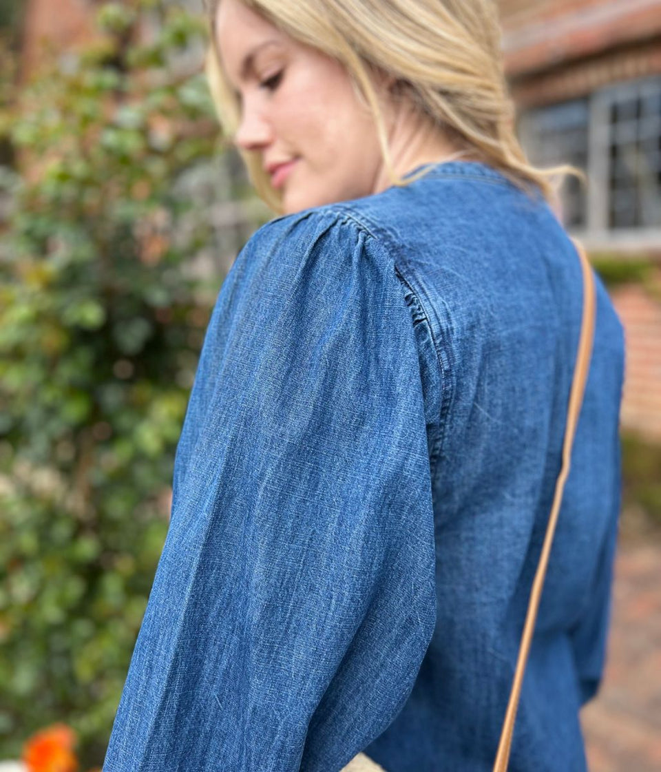 Brakeburn Blue Denim Blouse