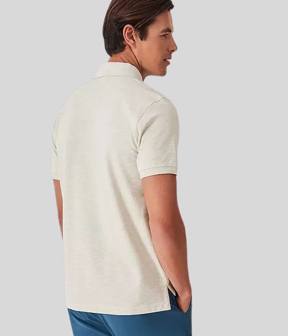 Natural Mens Classic Cotton Polo Shirt