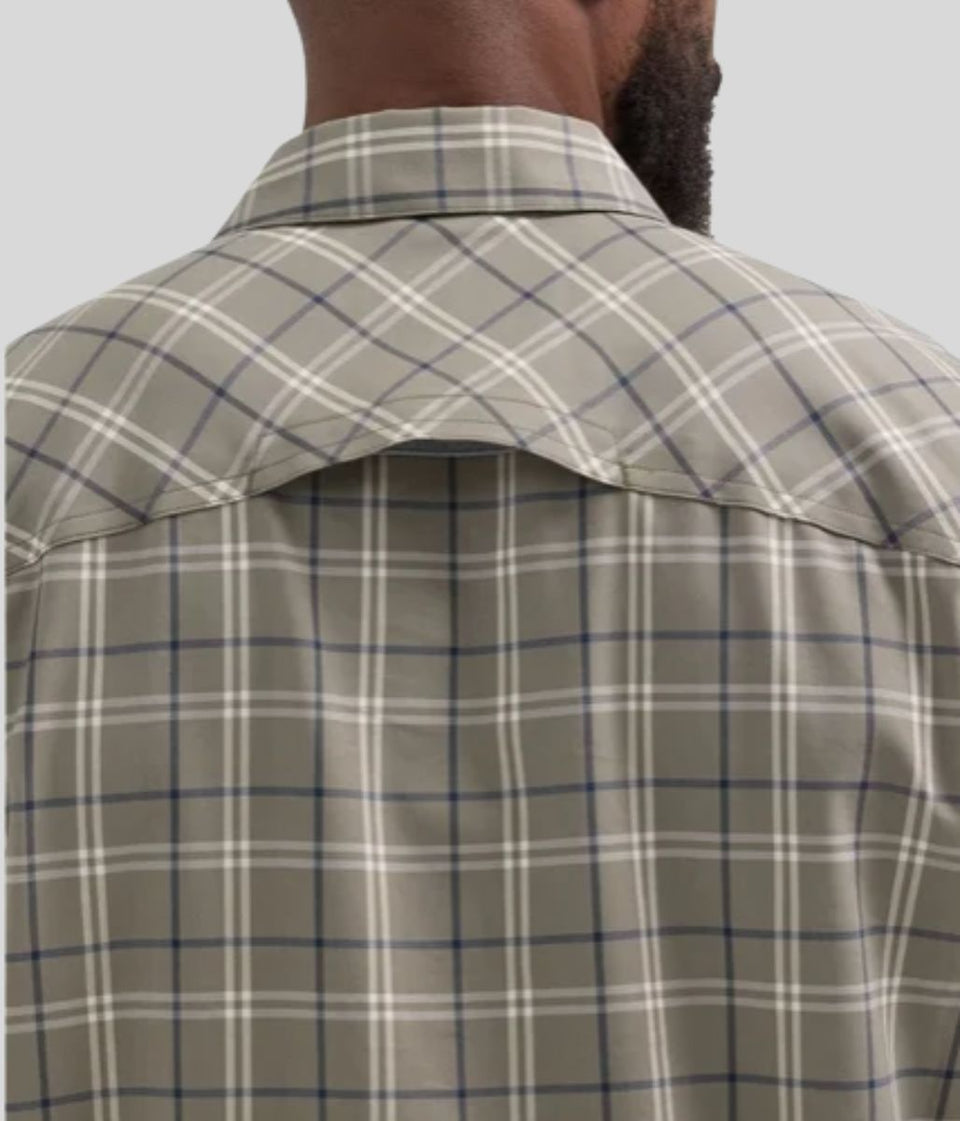 Mens Green Checked Utility Shirt