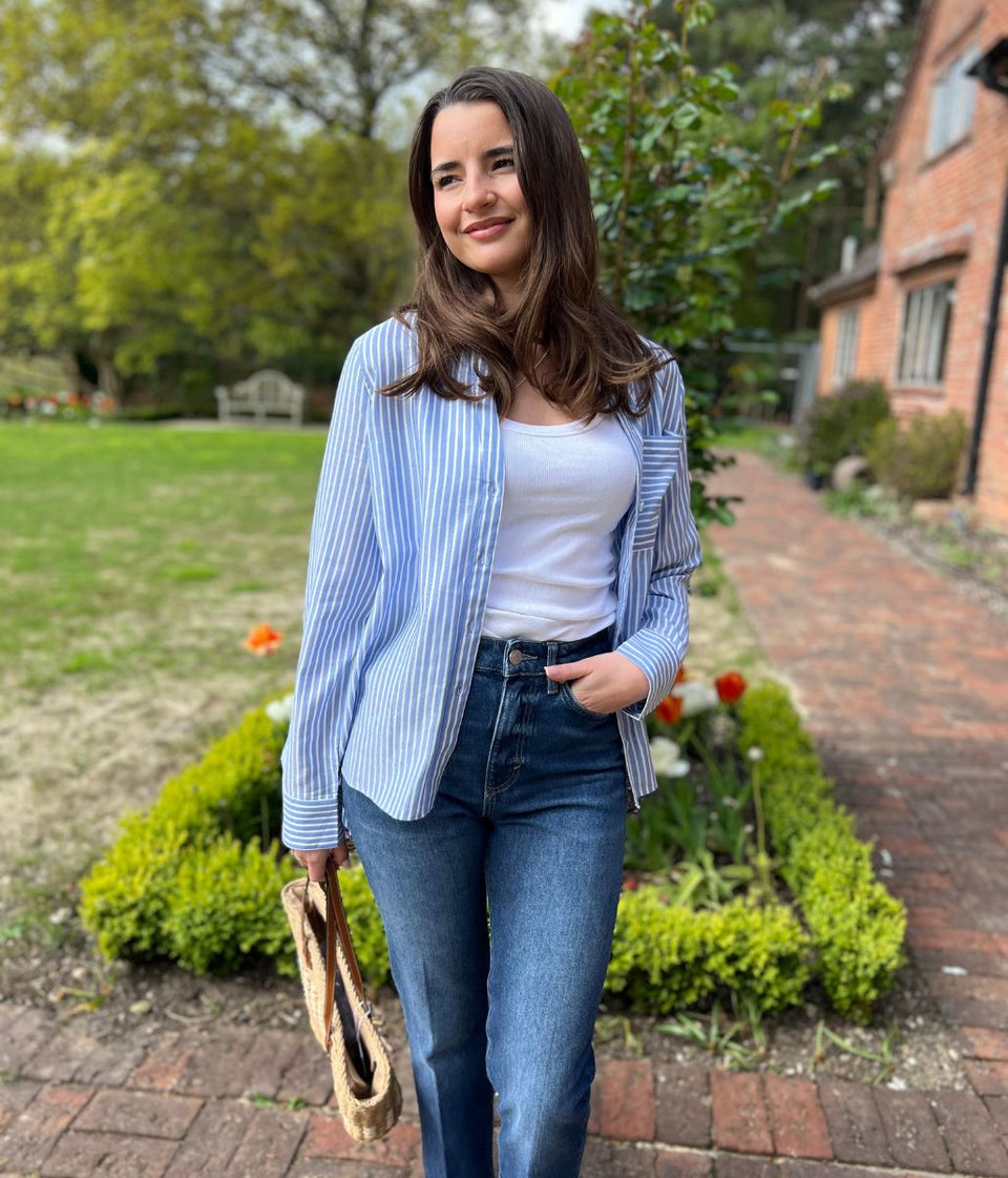 Blue Striped Soft Relaxed Shirt