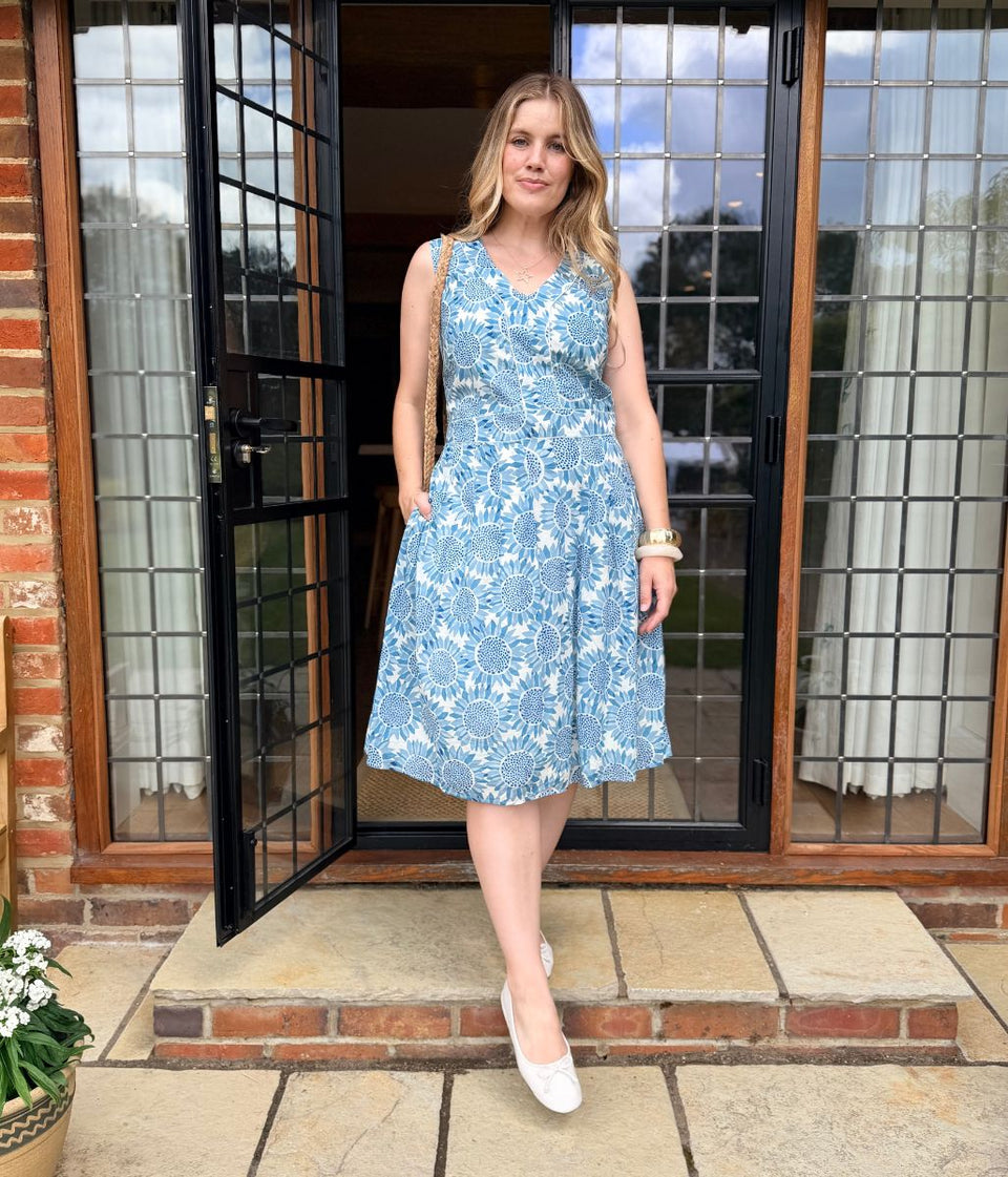Ex Seasalt Blue Villa Garden Dress