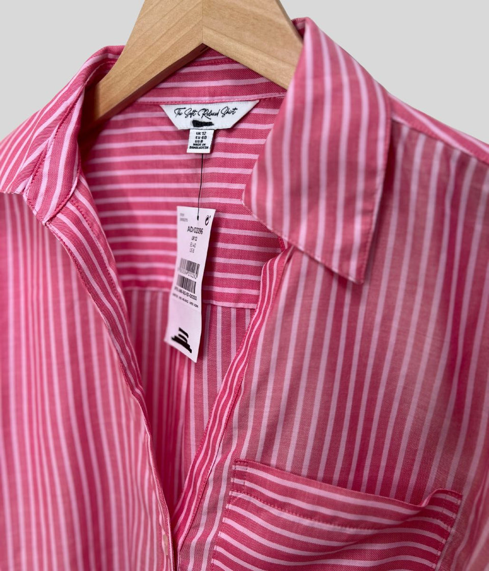 Pink Striped Soft Relaxed Shirt