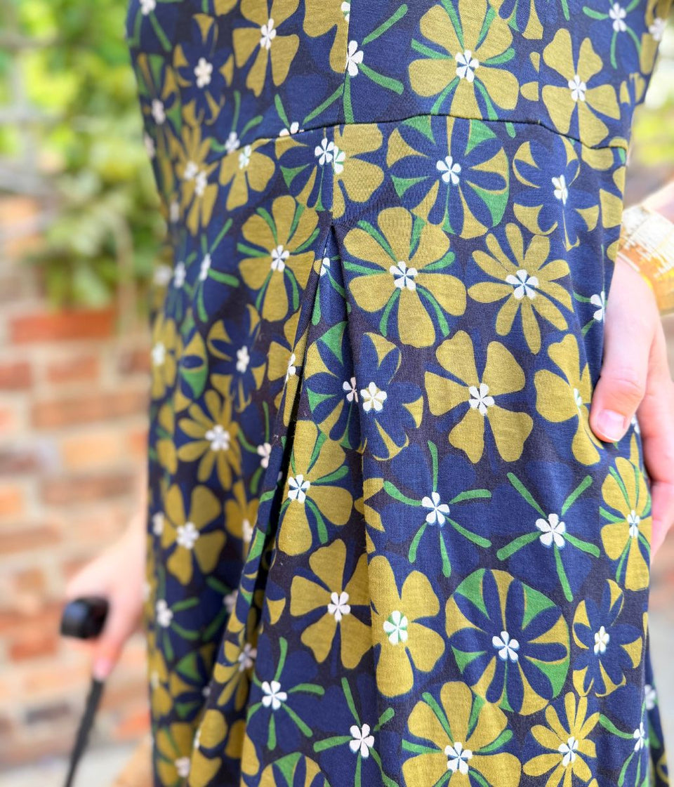 Olive Witch Hazel Printed Jersey Dress