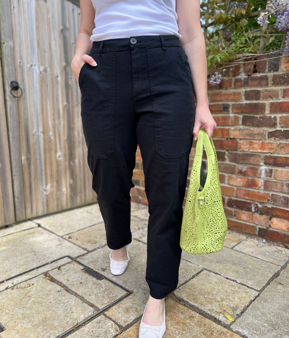 Black Carpenter Straight Leg Trousers
