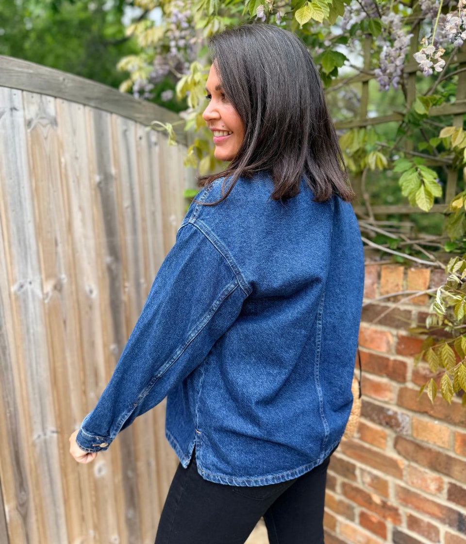 Dark Indigo Denim Shacket
