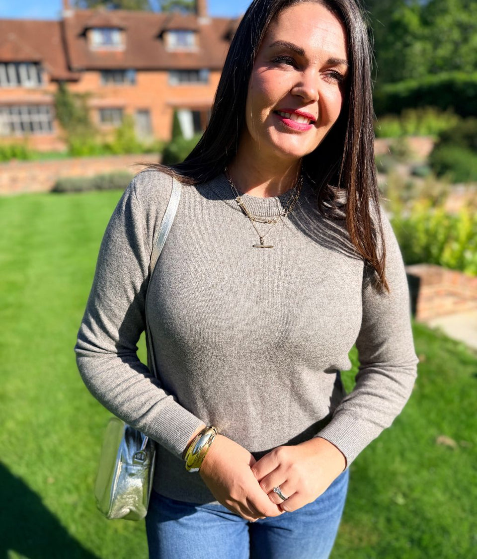 Nutmeg Air Yarn Crew Neck Jumper