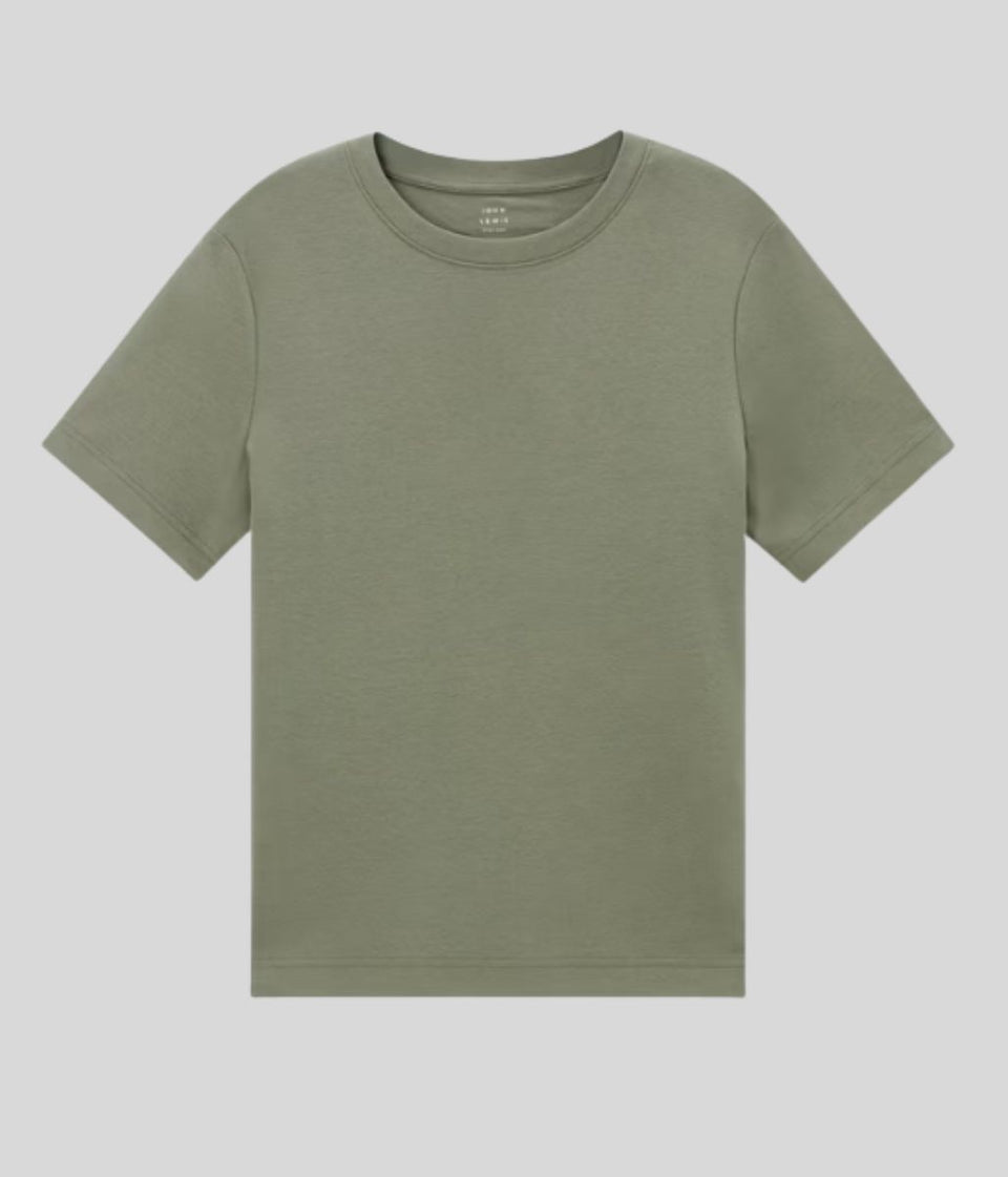 Khaki Organic Cotton Short Sleeve T Shirt