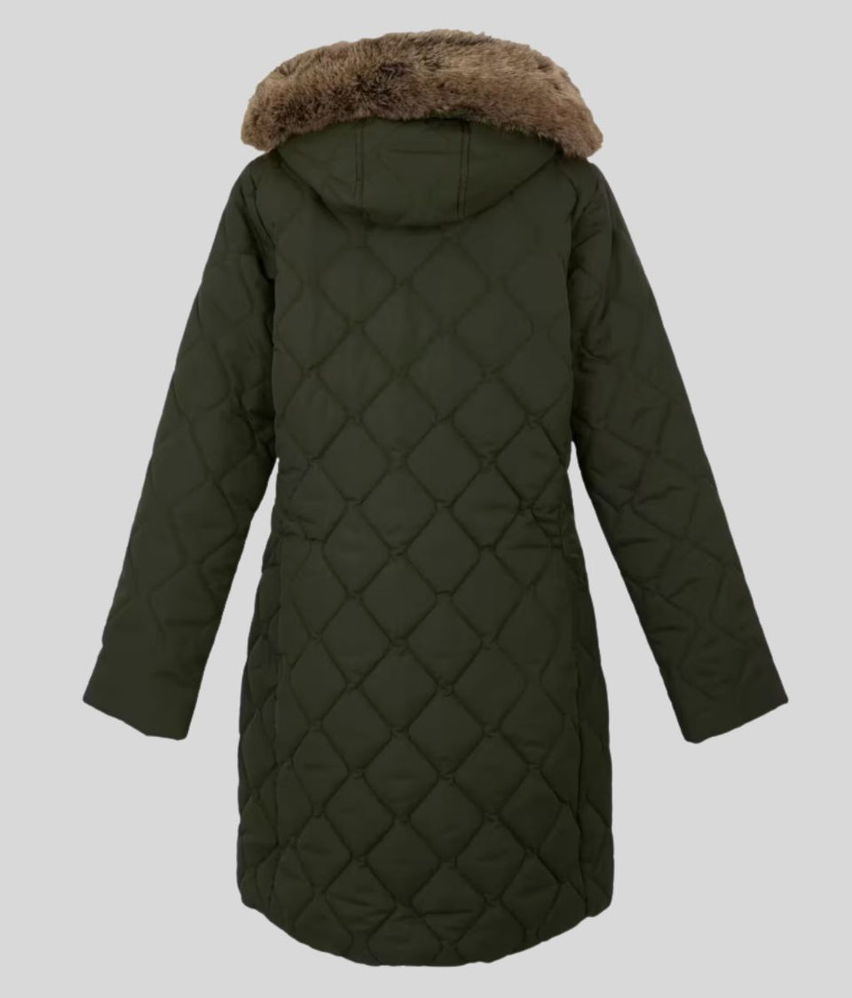 Khaki Fritha Insulated Parka Coat