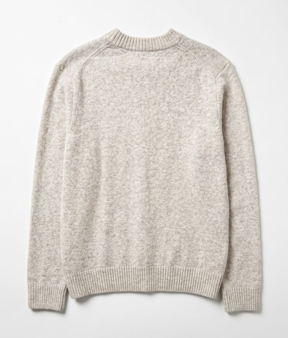 Mens Natural Crew Neck Jumper
