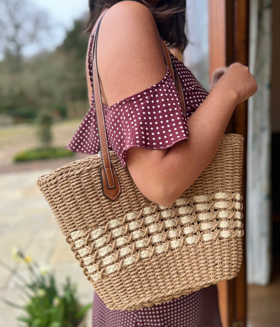 Natural Raffia Shopper Bag
