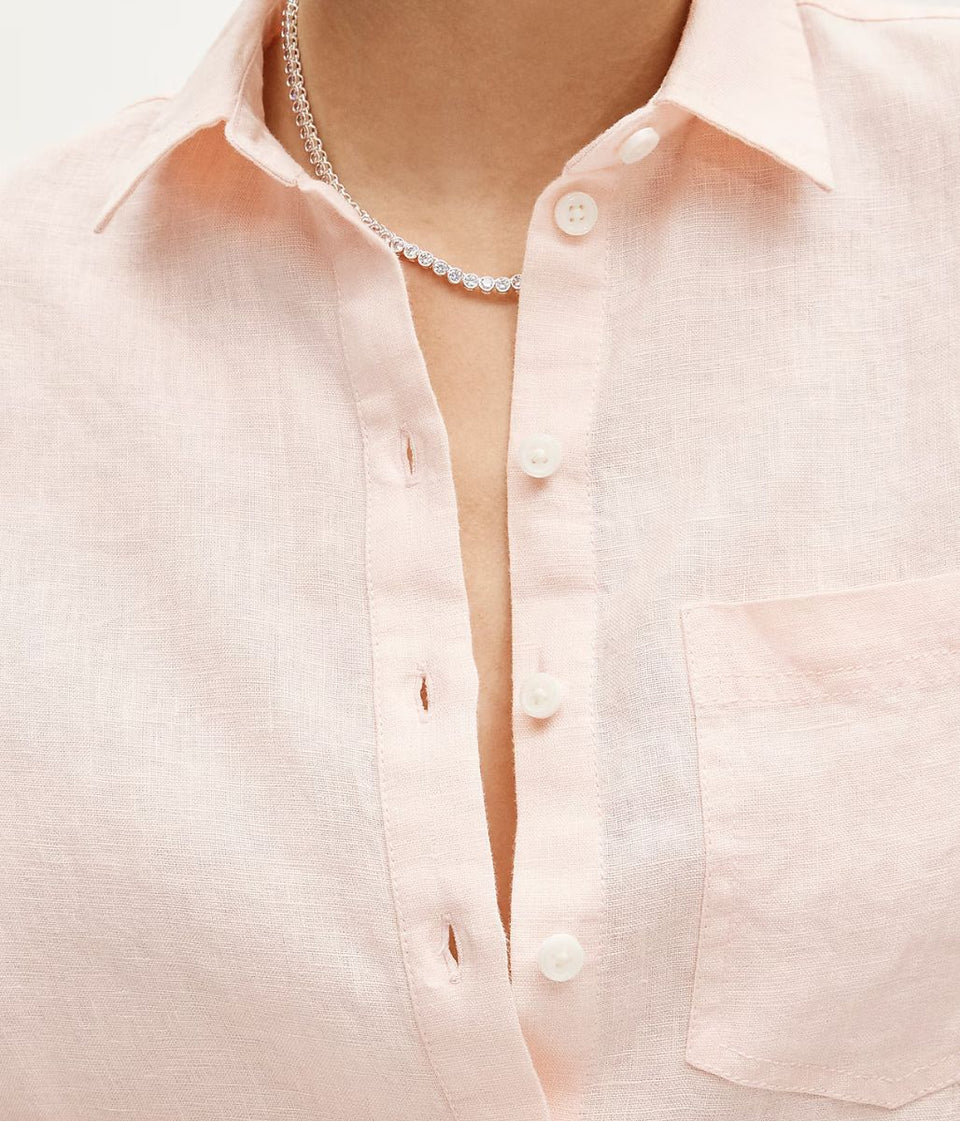 Pink Garcon Classic Linen Designer Shirt