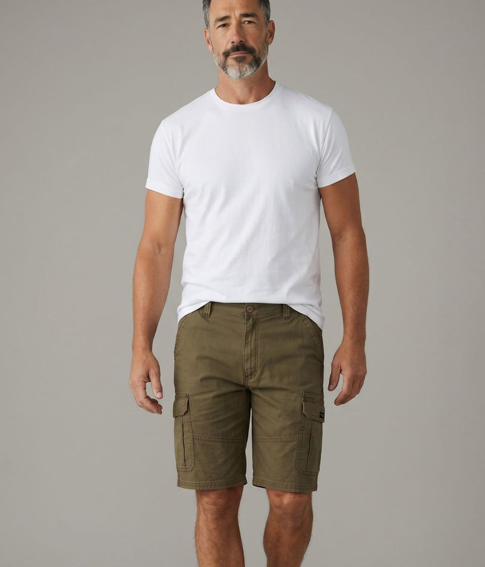 Mens Wrangler Brown Authentics Cargo Shorts