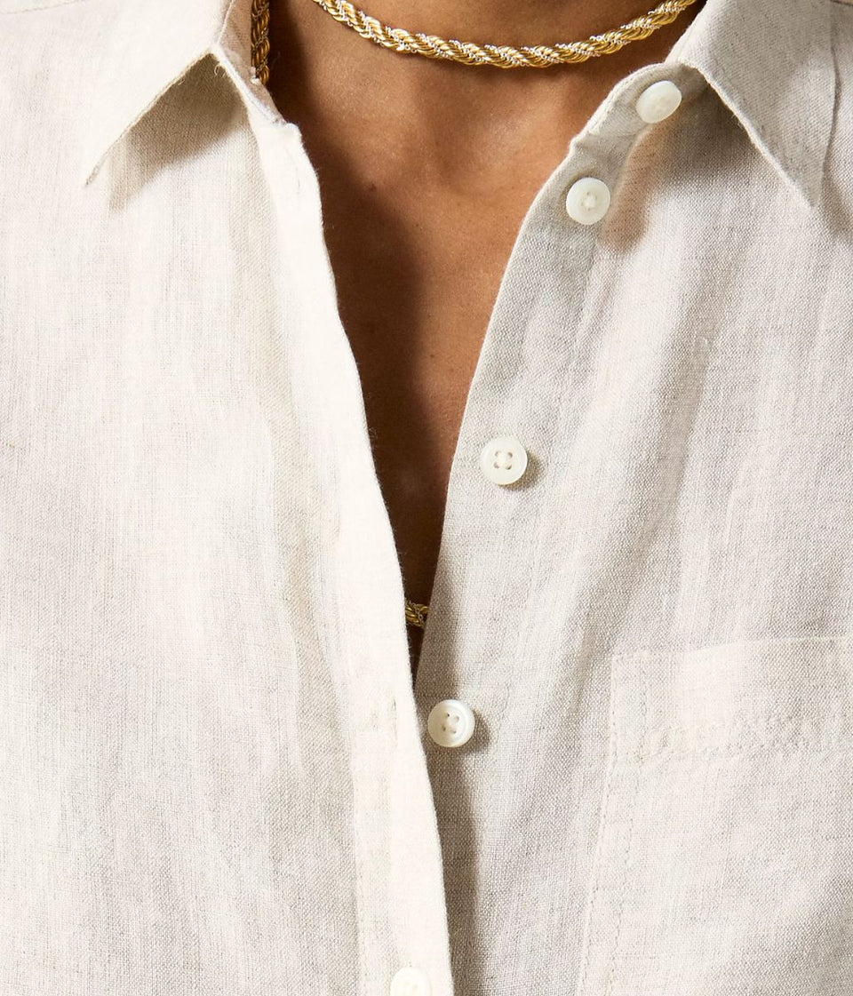 Natural Garcon Classic Linen Designer Shirt