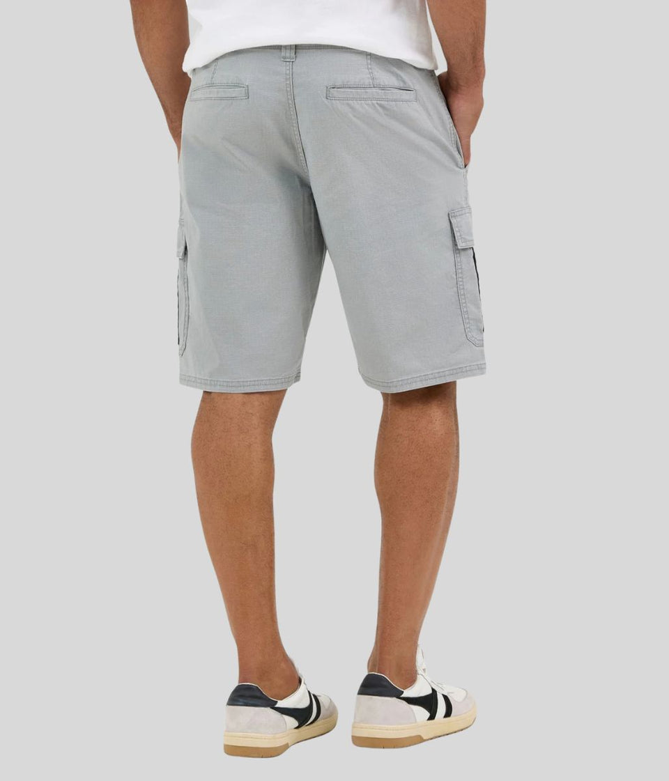 Mens Light Grey Relaxed Fit Cargo Shorts