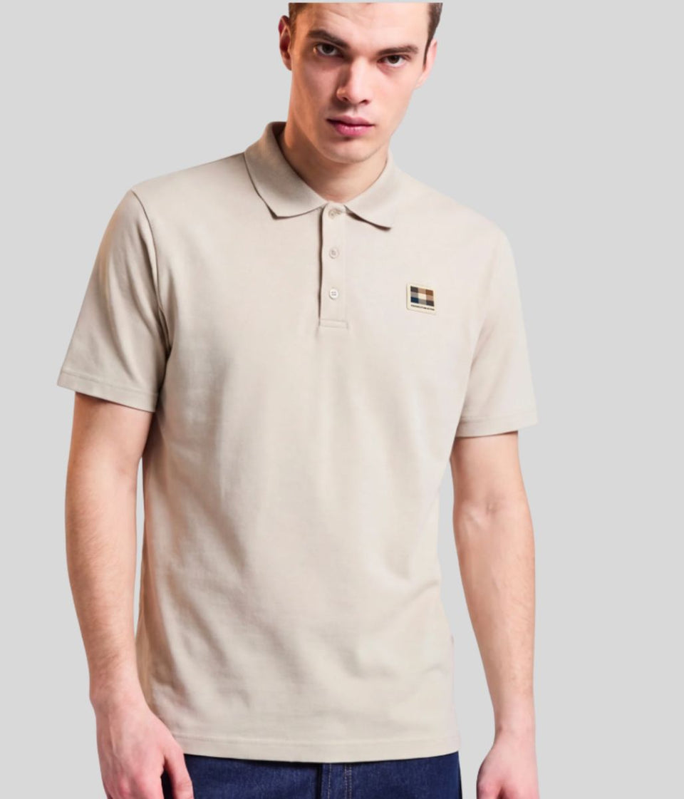 Beige Aquascutum Mens Pique Polo Shirt