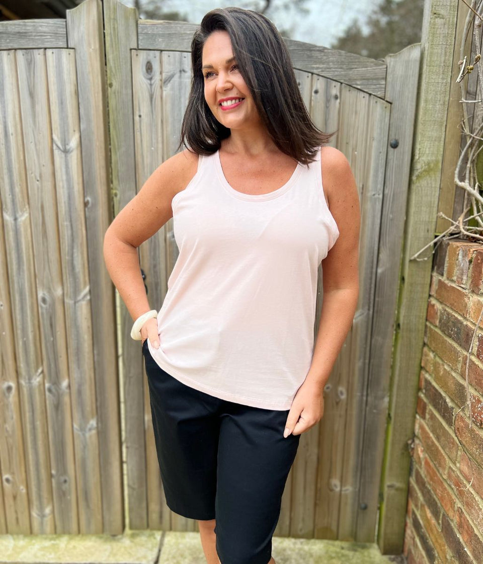 Pink Relaxed Vest Top