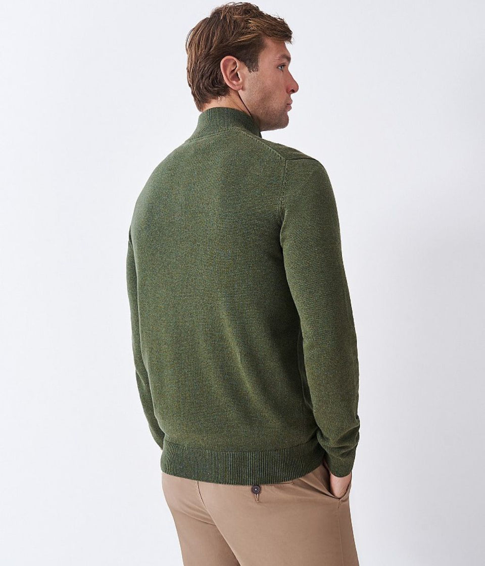 Thyme Mens Cotton Half Zip Jumper