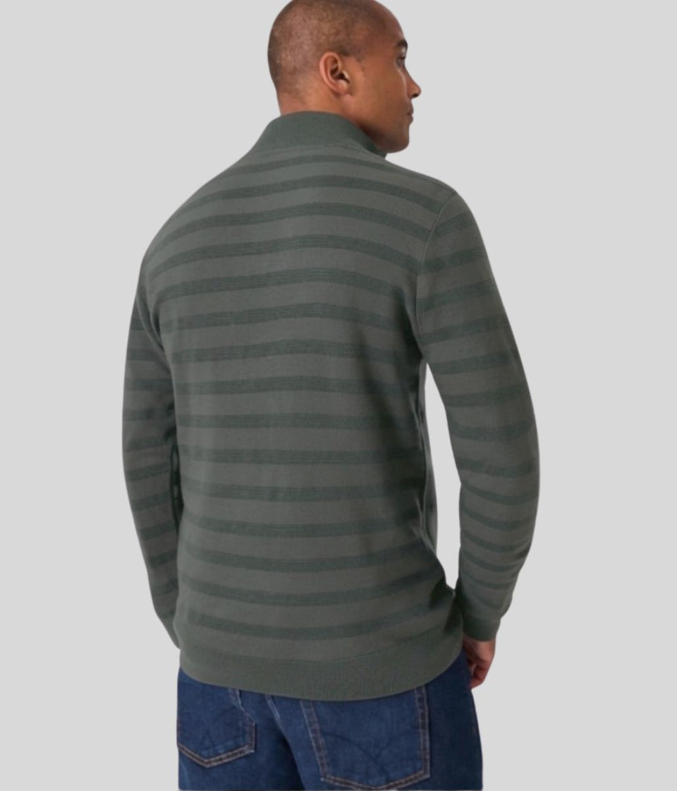 Charcoal Cashmere & Silk Blend 1/4 Zip Jumper