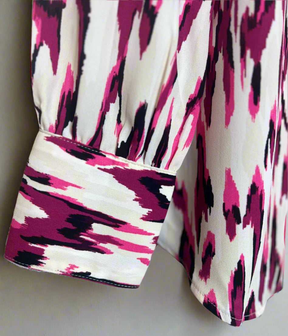 Pink Abstract Print Becca Shirt