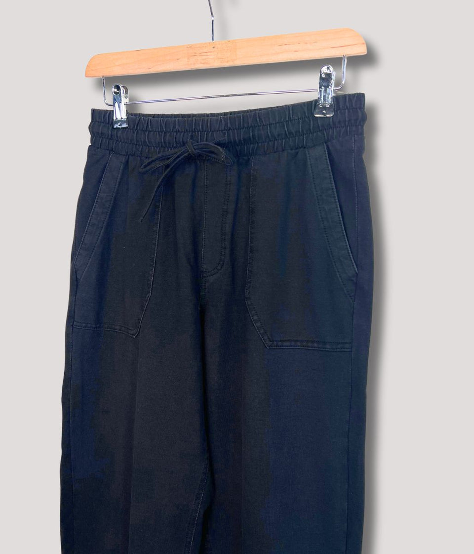 Black Cotton Rich Straight Leg Jogger Trousers