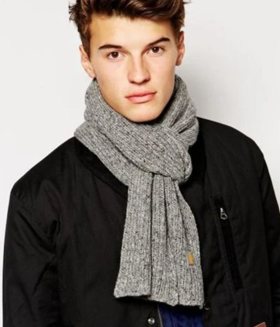 Grey Carhart Wool Rich Anglistic Scarf
