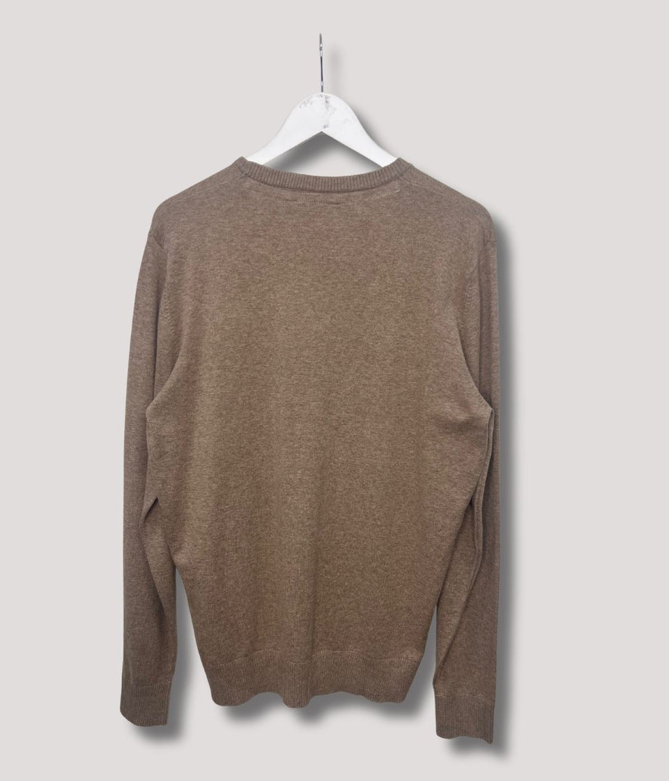 Camel Mens Cotton Crew Neck Logo Jumper